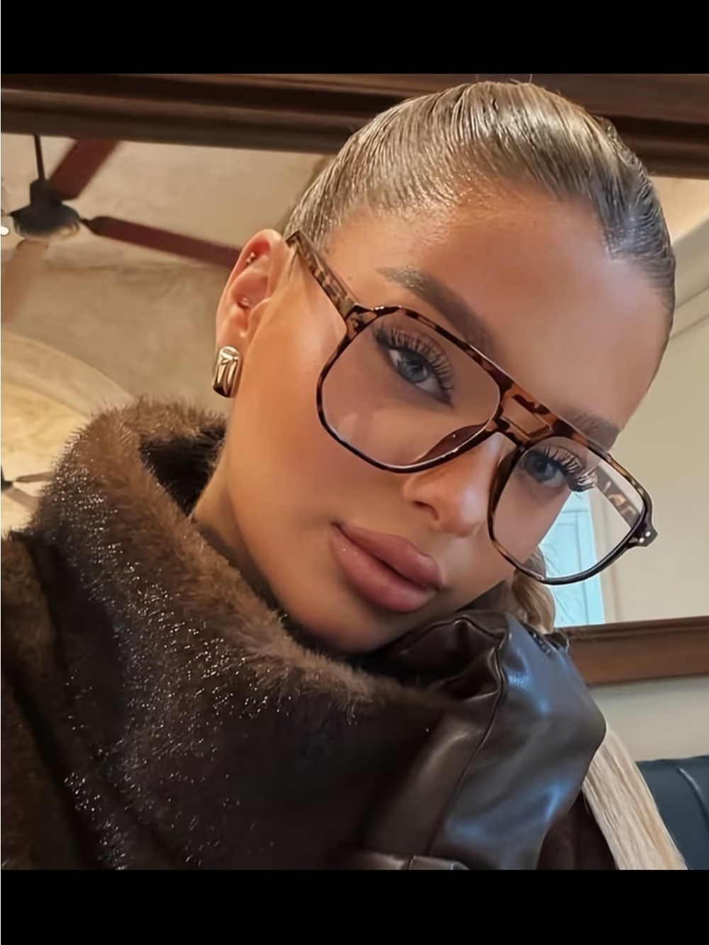 Affordable Fashion Finds Tortoiseshell Brown Oversized Square Glasses